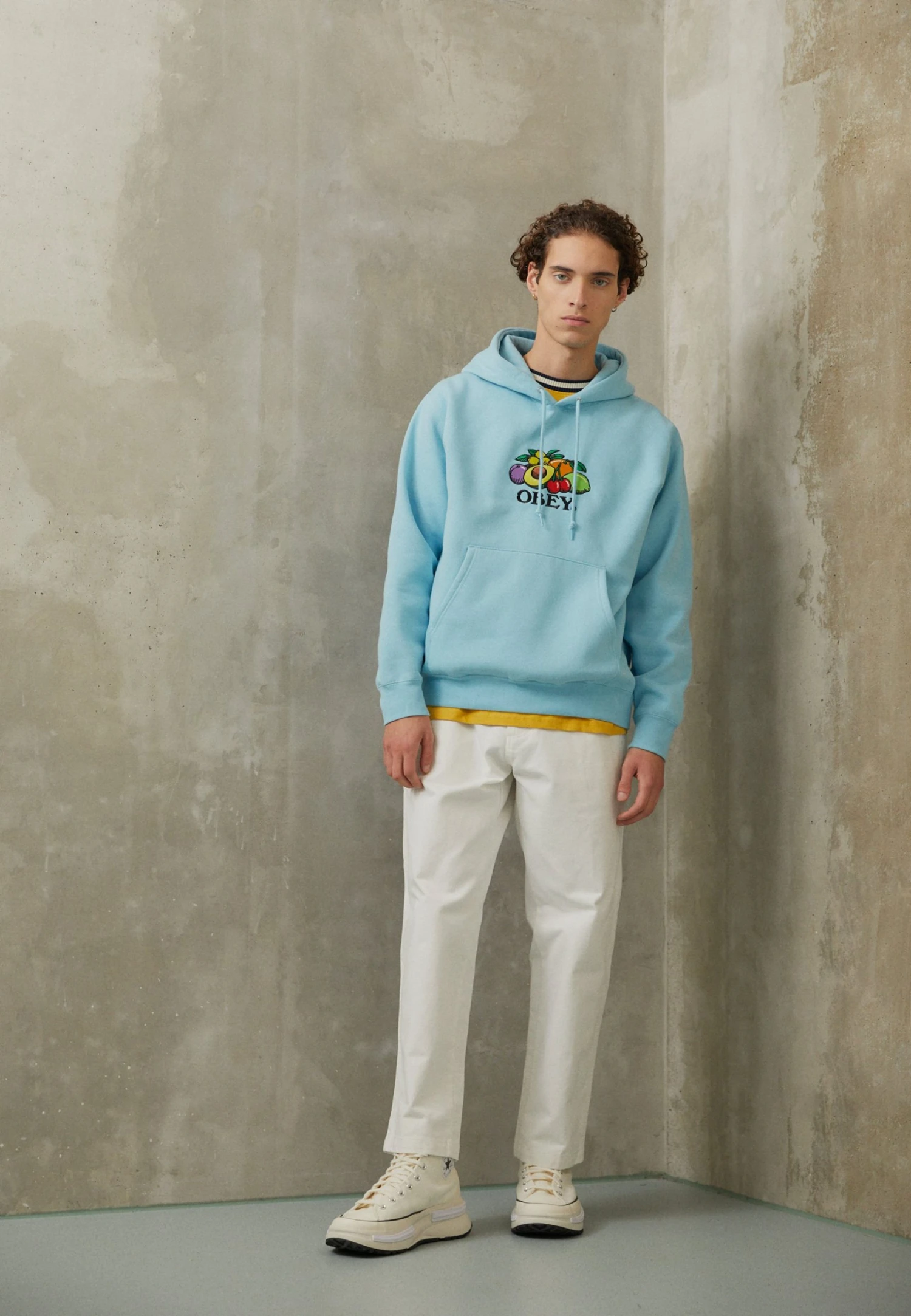 Obey Clothing Basket Hood - Hoodie - Sky Blue 4 Obey Clothing Basket Hood - Hoodie - Sky Blue - Bilde 2