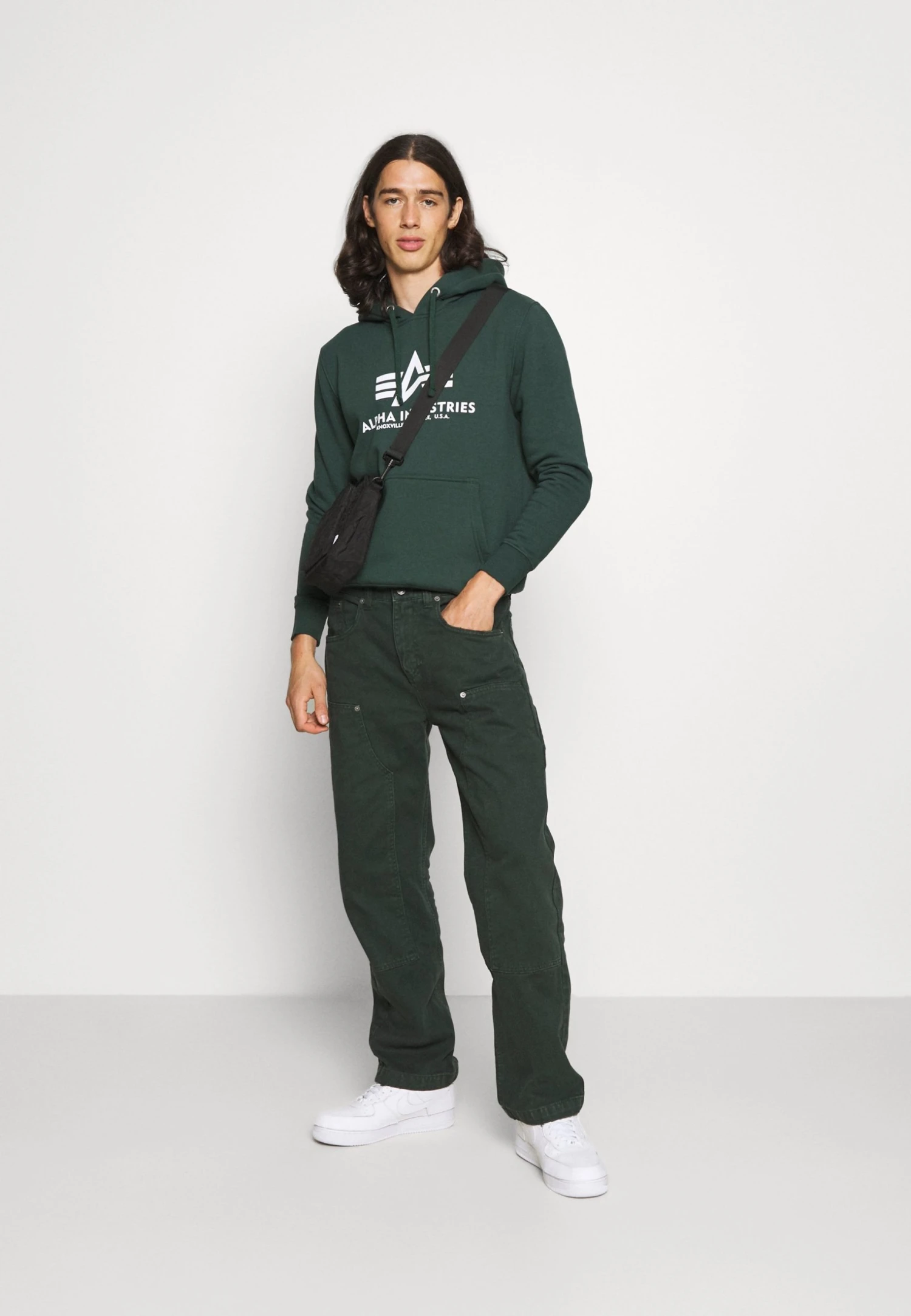 Alpha Industries Hoody - Hoodie - Navy Green 4 Alpha Industries Hoody - Hoodie - Navy Green - Bilde 2