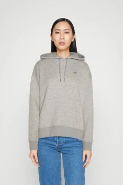 Gant Shield Hoodie - Hoodie - Light Grey Melange