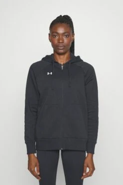 Under Armour Rival Hoodie - Sweatjakke - Black/White
