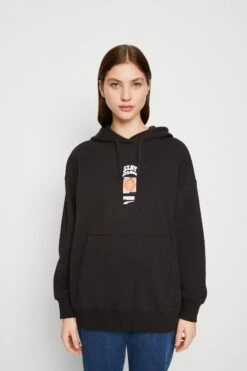 Puma Downtown Oversized Graphic - Hoodie - Black