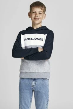 Jack & Jones Junior Jjelogo Blocking Hood Jr - Hoodie - Navy Blazer -Gant shop 0c23ce33e4dc42d688d50248674eb714 scaled