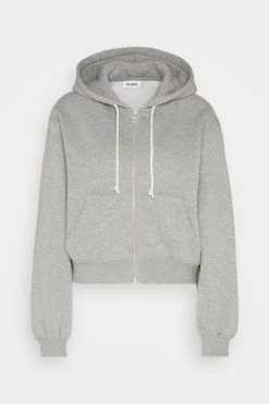 WEEKDAY Volume Zip Hoodie - Sweatjakke - Mid Grey Melange -Gant shop 0ccc216972424fa09d5ac1c682b40331 scaled