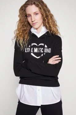 LOVE MOSCHINO Hoodie - Black -Gant shop 0d3587d0c1db4819b69c9d1f969224ab scaled