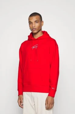 Tommy Jeans Signature Hoodie - Hoodie - Deep Crimson