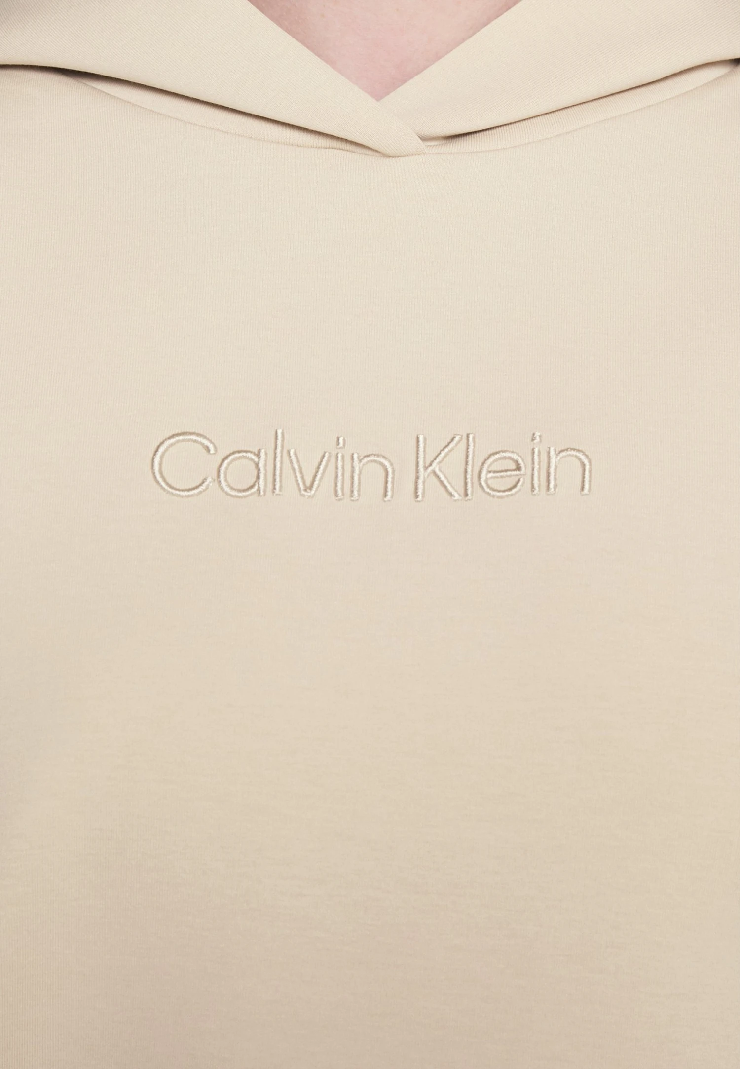 Calvin Klein Embroidery Logo Hoodie - Sweatshirt - White Clay 8 Calvin Klein Embroidery Logo Hoodie - Sweatshirt - White Clay - Bilde 6