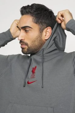 Nike Performance Liverpool Fc Club Hoodie - Sweatshirt - Smoke Grey/Tough Red -Gant shop 0efd05f42b5c4a7ab606e976477c56d0 scaled