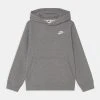 Nike Sportswear Plus Club Hoodie Unisex - Hoodie - Carbon Heather/White