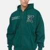 Karl Kani Retro Patch Full Zip Hoodie - Sweatjakke - Dark Green -Gant shop 1189868797b74edebb58cb77577ff396