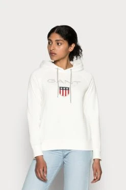 Gant Shield Hoodie - Hoodie - Eggshell