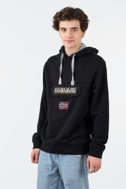 Napapijri Hoodie - Black -Gant shop 12f7023f08ad459481e6ad441146cdd5