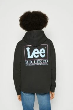 Lee Loose Logo - Hoodie - Washed Black
