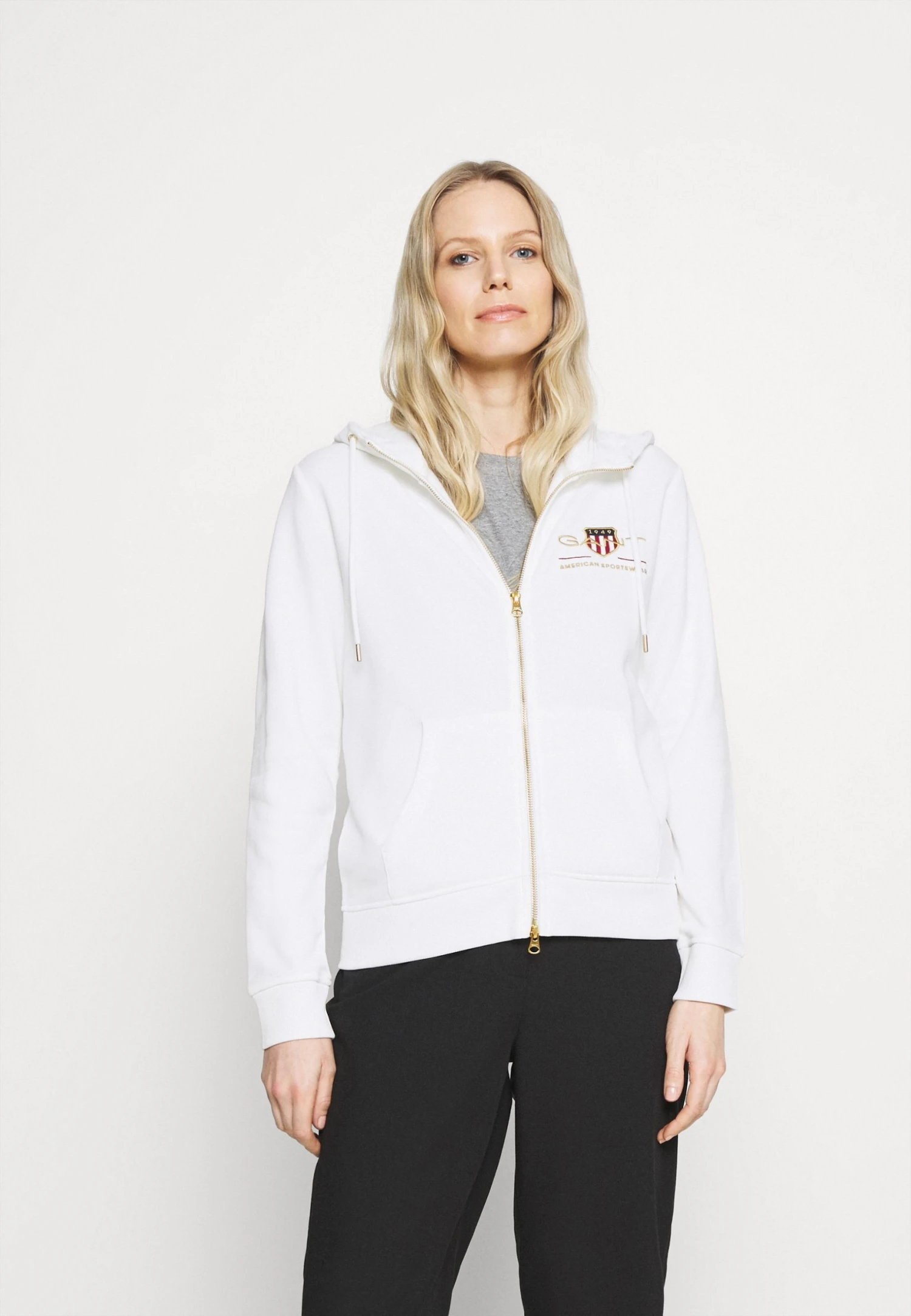 Gant Archive Shield Full Zip Hoodie - Sweatjakke - Eggshell 3 Gant Archive Shield Full Zip Hoodie - Sweatjakke - Eggshell