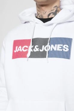 Jack & Jones Ecorp Logo Noos - Hoodie - White -Gant shop 152be6e233da4a7c82e04fee979d85e3 scaled