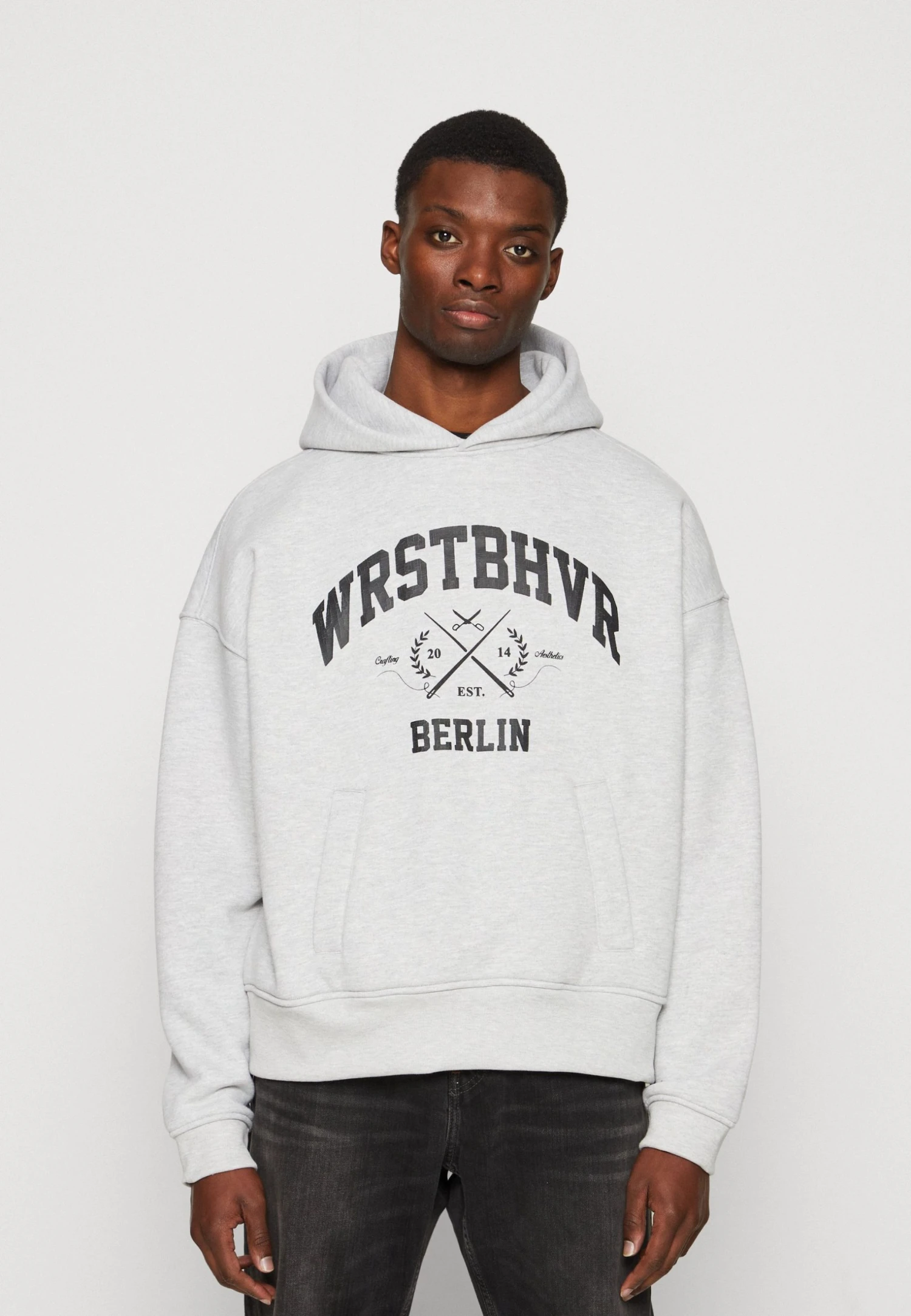 WRSTBHVR Tailr Hoodie Unisex - Sweatshirt - Iced Grey Melange 3 WRSTBHVR Tailr Hoodie Unisex - Sweatshirt - Iced Grey Melange