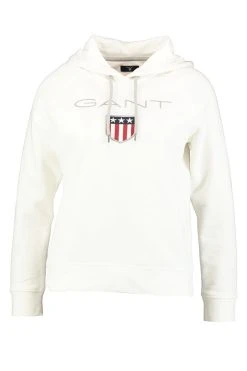 Gant Shield Hoodie - Hoodie - Eggshell -Gant shop 1c665daedecc4e6a8d9773cfb38964d4