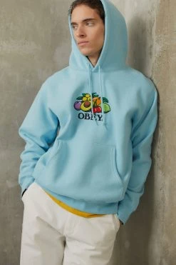 Obey Clothing Basket Hood - Hoodie - Sky Blue