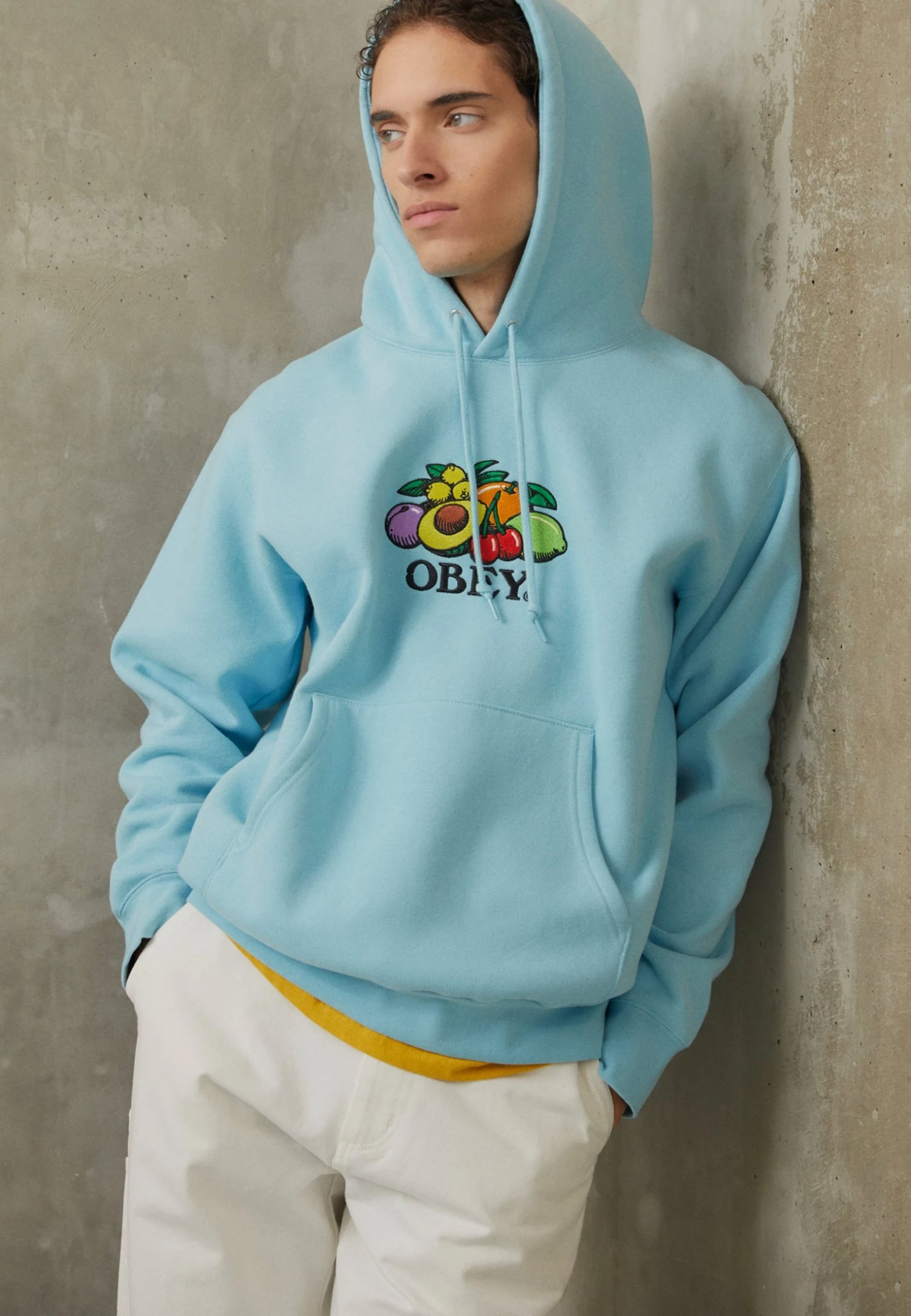 Obey Clothing Basket Hood - Hoodie - Sky Blue 3 Obey Clothing Basket Hood - Hoodie - Sky Blue