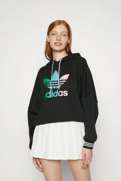 Adidas Originals Adicolor 70S Cropped Hoodie - Sweatshirt - Black -Gant shop 1e1cf283d3224aeea935f2cc10677ec4 scaled