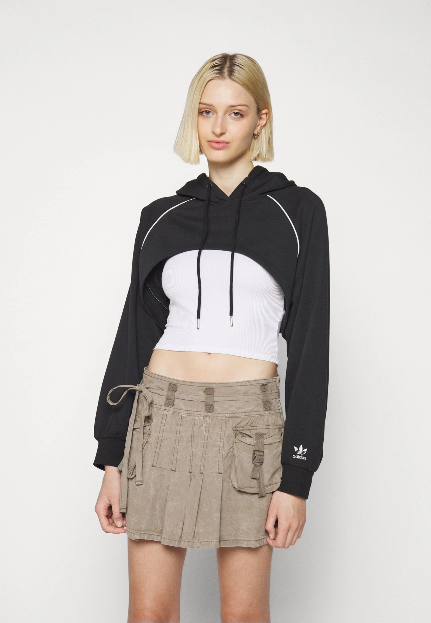 Adidas Originals Big Logo Hoodie 2 In 1 - Sweatshirt - Black 8 Adidas Originals Big Logo Hoodie 2 In 1 - Sweatshirt - Black - Bilde 6