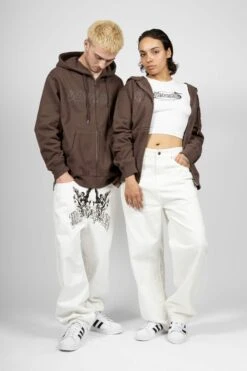 WASTED PARIS Hoodie Zip Crown Streak Unisex- Sweatjakke - Slate Brown -Gant shop 227d89a461c74aa8b377d6f282bbf54d scaled