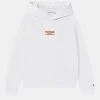 Calvin Klein Jeans Mini Block Logo Hoodie - Sweatshirt - Bright White -Gant shop 22e4cec3ddf14c718494463762d52c2d