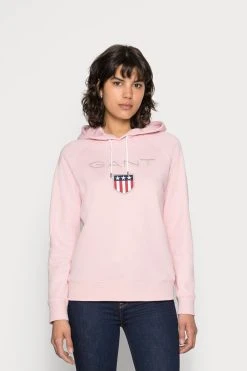Gant Shield Hoodie - Hoodie - Preppy Pink