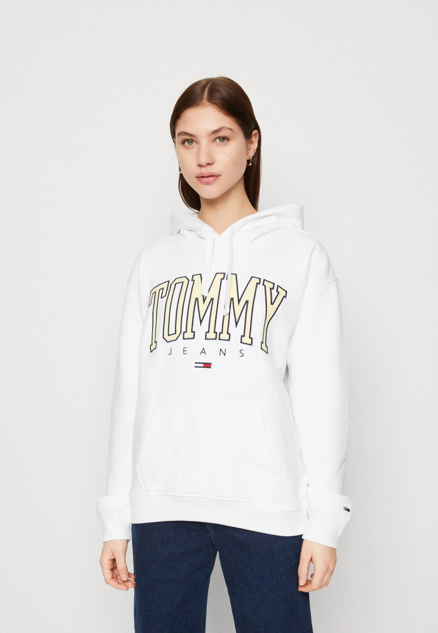 Tommy Jeans Pop Collegiate Hoodie - Sweatshirt - White/June Iris 3 Tommy Jeans Pop Collegiate Hoodie - Sweatshirt - White/June Iris