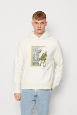 Calvin Klein Photo Print Comfort Hoodie - Sweatshirt - Vanilla Ice
