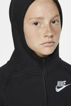 Nike Sportswear Club Hoodie - Sweatjakke - Black/White -Gant shop 29674a68794a41668b757607049d0aa2
