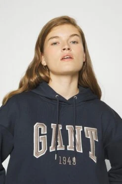 Gant Rel Logo Hoodie - Sweatshirt - Evening Blue -Gant shop 299dd044d70b46c493404af2da9003a6 scaled