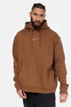 Karl Kani Small Signature Essential Hoodie - Sweatshirt - Brown