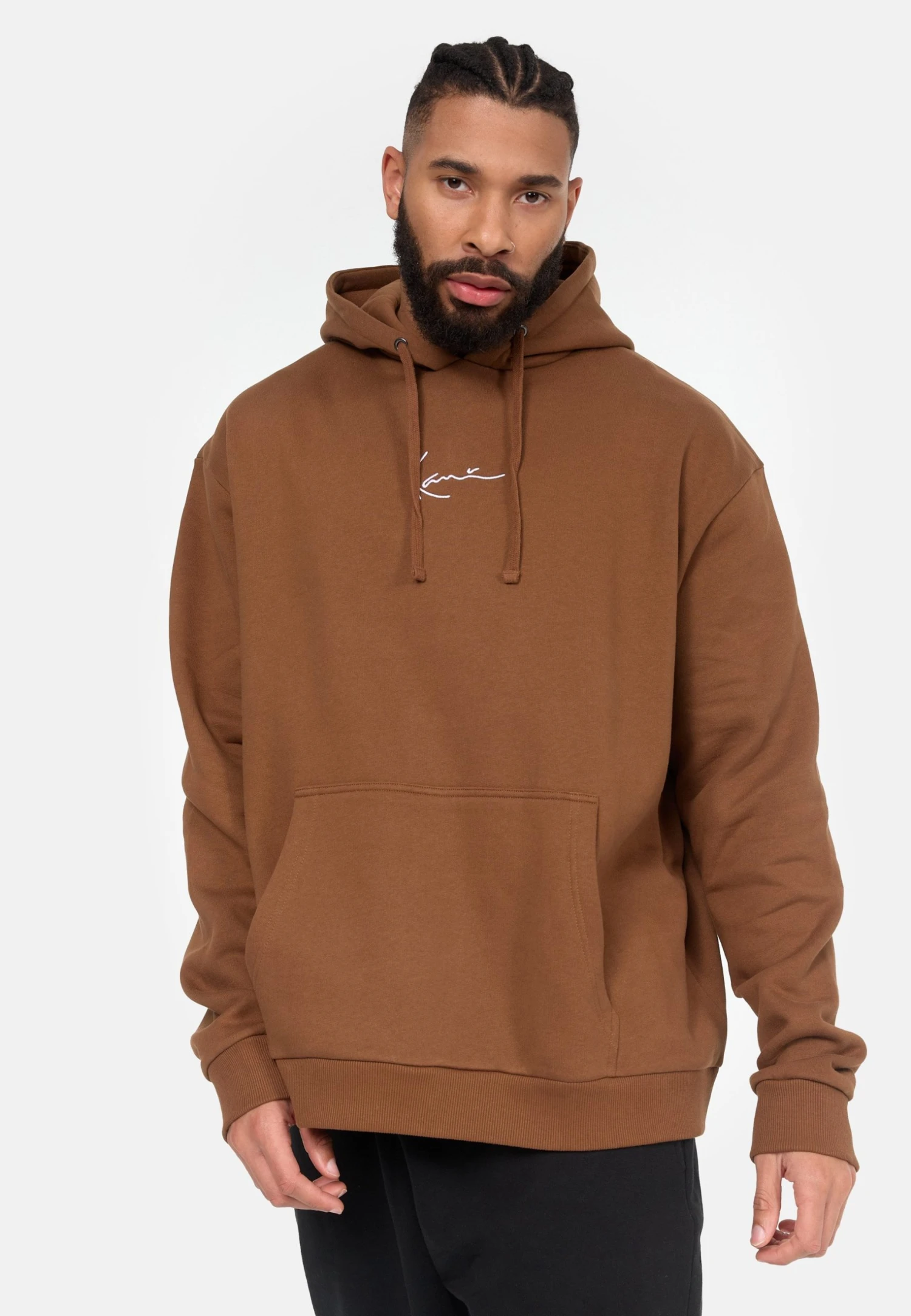 Karl Kani Small Signature Essential Hoodie - Sweatshirt - Brown 3 Karl Kani Small Signature Essential Hoodie - Sweatshirt - Brown