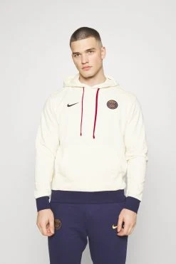 Nike Performance Paris St Germain Club Hoodie - Klubbklær - Coconut Milk/Blackened Blue