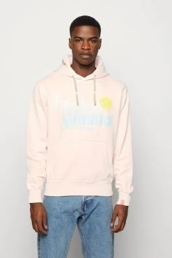 Scotch & Soda Garment Dye Logo Hoodie - Sweatshirt - Rose