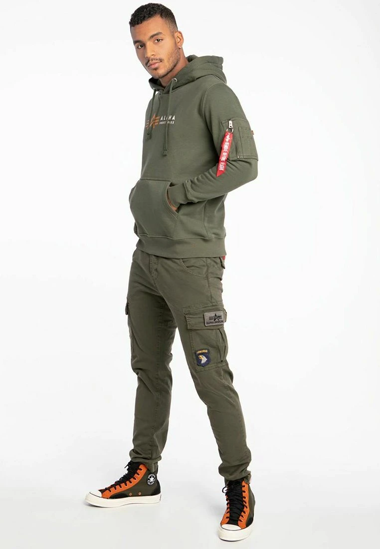 Alpha Industries Alpha Label Hoody - Hoodie - Green 4 Alpha Industries Alpha Label Hoody - Hoodie - Green - Bilde 2