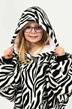 Alternative view of MegaHoodie Zebra - Hoodie - Black/White