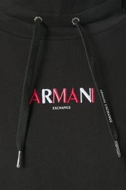 Armani Exchange Key Account Capsule Hoodie Dress - Strikket Kjole - Black -Gant shop 32f35963368e4b17beaed2fdfaf0905e scaled