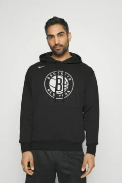 Nike Performance Nba Brooklyn Nets Logo Hoodie - Hoodie - Black