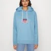 Gant Shield Hoodie - Hoodie - Gentle Blue -Gant shop 34c9d17e80de414e89839a2f3894cbb7