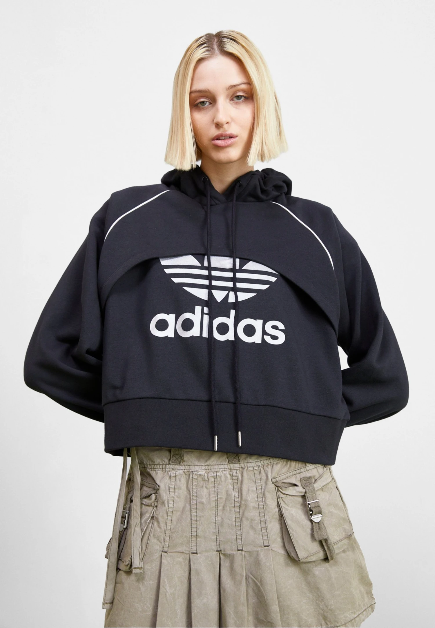 Adidas Originals Big Logo Hoodie 2 In 1 - Sweatshirt - Black 3 Adidas Originals Big Logo Hoodie 2 In 1 - Sweatshirt - Black