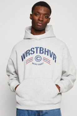 WRSTBHVR Moto Hoodie Unisex - Sweatshirt - Iced Grey Melange 11 WRSTBHVR Moto Hoodie Unisex - Sweatshirt - Iced Grey Melange -Gant shop 36597fac58f4443ebe253a2d200e8075 scaled