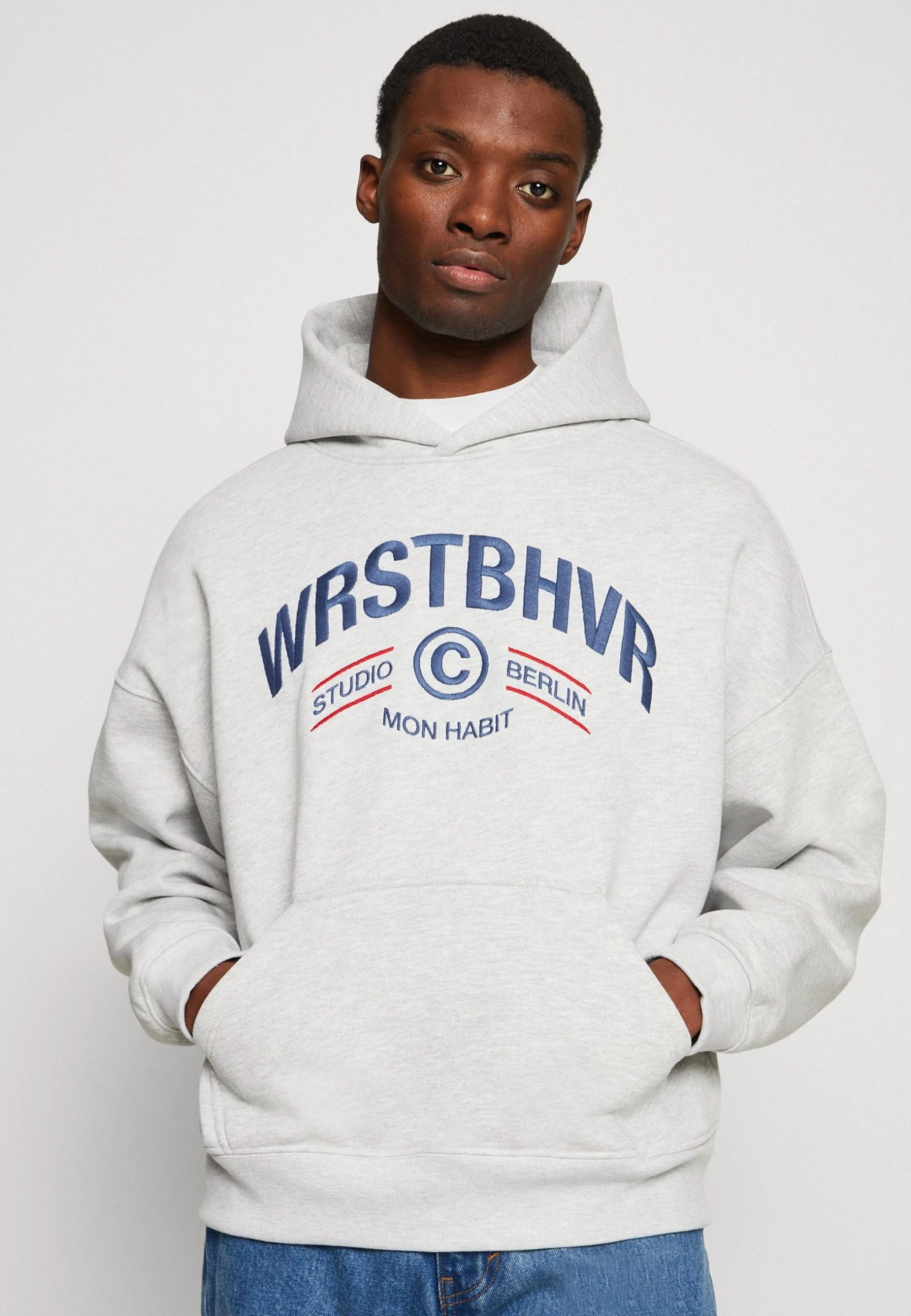 WRSTBHVR Moto Hoodie Unisex - Sweatshirt - Iced Grey Melange 6 WRSTBHVR Moto Hoodie Unisex - Sweatshirt - Iced Grey Melange - Bilde 4