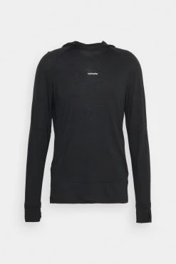 Icebreaker Merino Cool-Lite Ls Hoodie - Topper Langermet - Black -Gant shop 37960b6e919649648b4f07600b601515 scaled