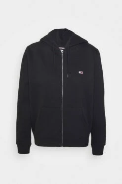 Tommy Jeans Regular Hoodie Zip Through - Sweatjakke - Black