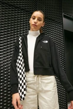 The North Face Icon Crop Full Zip Hoodie - Sweatjakke - Black