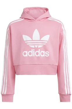 Adidas Originals Cropped Hoodie - Hoodie - Bliss Pink