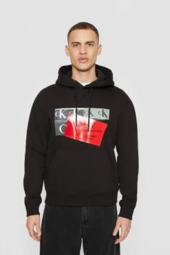 Calvin Klein Jeans Disrupted Box Urban Hoodie Unisex - Sweatshirt - Black