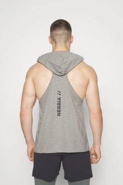 NEBBIA Fitness Tank Top With A Hoodie - T-Skjorte Til Trening - Light Grey -Gant shop 3bb7245f168d462a937da5af1d43b4b0 scaled