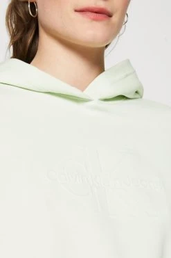 Calvin Klein Jeans Embossed Monologo Hoodie - Sweatshirt - Canary Green -Gant shop 3f03f19b82c749df91689f0dc1bc43d7 scaled